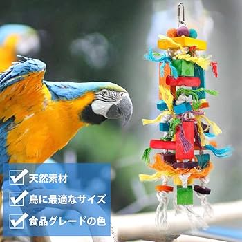 大型インコ、オウムおもちゃ Amazon | YFFSFDC インコ オウム おもちゃ 鳥用 ストレス解消